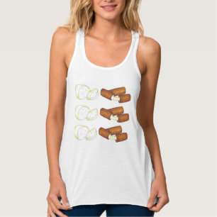 Camiseta Con Tirantes Mozzarella Queso Sticks Snack comida chatarra