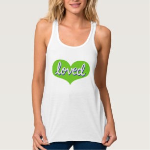 Camiseta Con Tirantes MUCHO AMADO - corazón de amor verde -