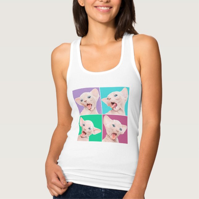 Camiseta Con Tirantes Mugger Sphynx cat (Anverso)