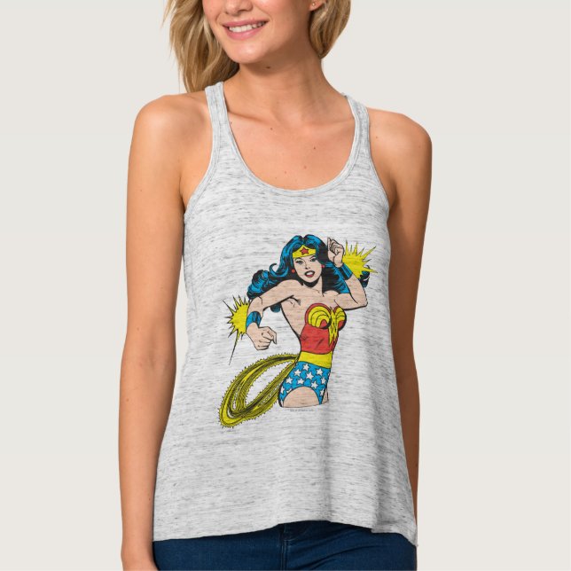 Camiseta Con Tirantes Mujer Maravilla con esposas brillantes (Anverso)
