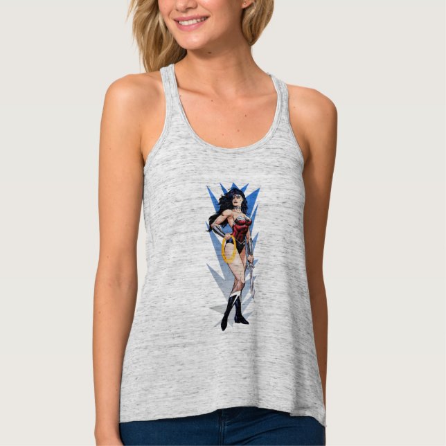 Camiseta Con Tirantes Mujer Maravilla y espada (Anverso)