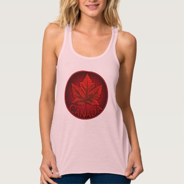 Camiseta Con Tirantes Mujeres de Canadá: mazos de tanques de hojas de ar (Anverso)