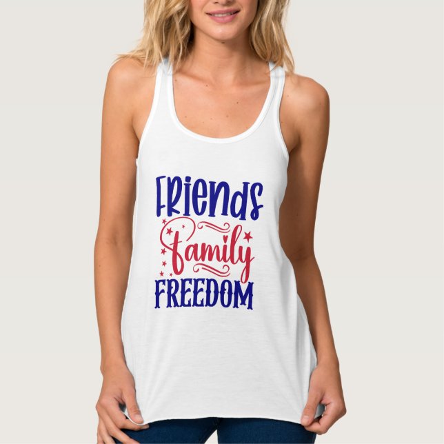 Camiseta Con Tirantes Mujeres de la libertad de la familia de amigos (Anverso)