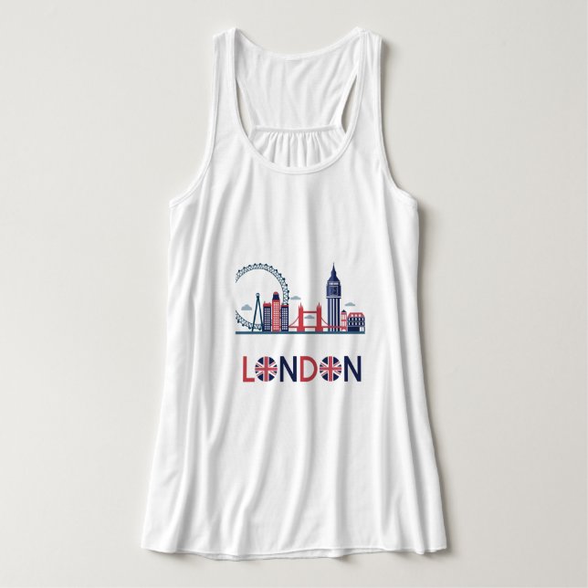 Camiseta Con Tirantes Mujeres de Londres (Diseño del anverso)