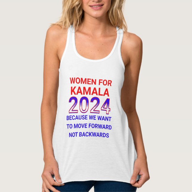 Camiseta Con Tirantes Mujeres en las elecciones de Kamala Harris 2024 (Anverso)