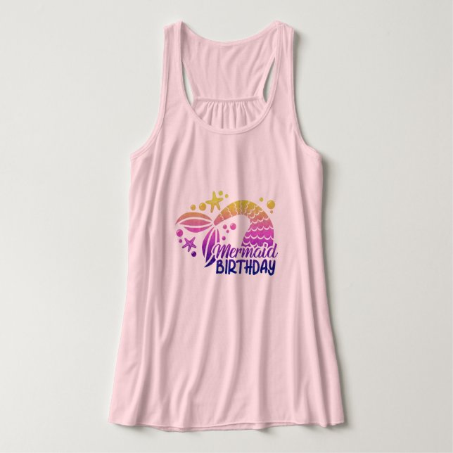 Camiseta Con Tirantes Mujeres Sirenas Más Tamaño (Diseño del anverso)
