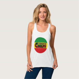 Camiseta Con Tirantes Música de reggae con citas positivas