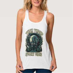 Camiseta Con Tirantes Muslos Gruesos Vibraciones Espeluznantes Halloween