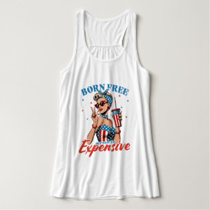 Camiseta Con Tirantes Nacido libre pero soy costoso