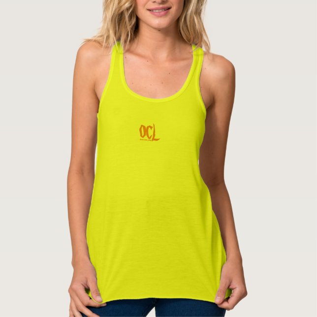 Camiseta Con Tirantes Naranja salón salón salón salón de baile Racer fem (Anverso)