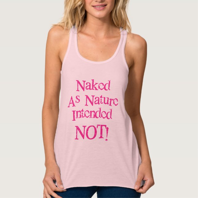 Camiseta Con Tirantes Naturista/nudista, no eslogan (Anverso)