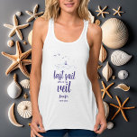 Camiseta Con Tirantes Nautical Bote Last Veil Name Bachelorette<br><div class="desc">Un divertido y elegante tanque de personalizado de soltería con tipografía moderna y caligrafía con el título "última vela antes del velo". Un diseño náutico de moda para una novia moderna y sus solteras.</div>