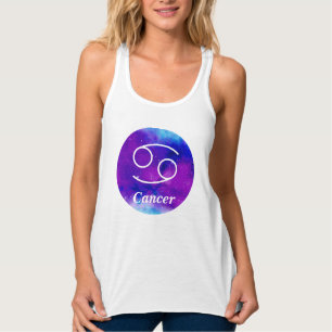 Camiseta Con Tirantes Nebulosa del espacio del símbolo del zodiaco del c