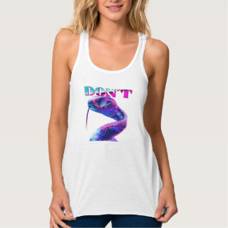 Camiseta Con Tirantes Neon Snake Art - Audaz Diseño de No Declarar