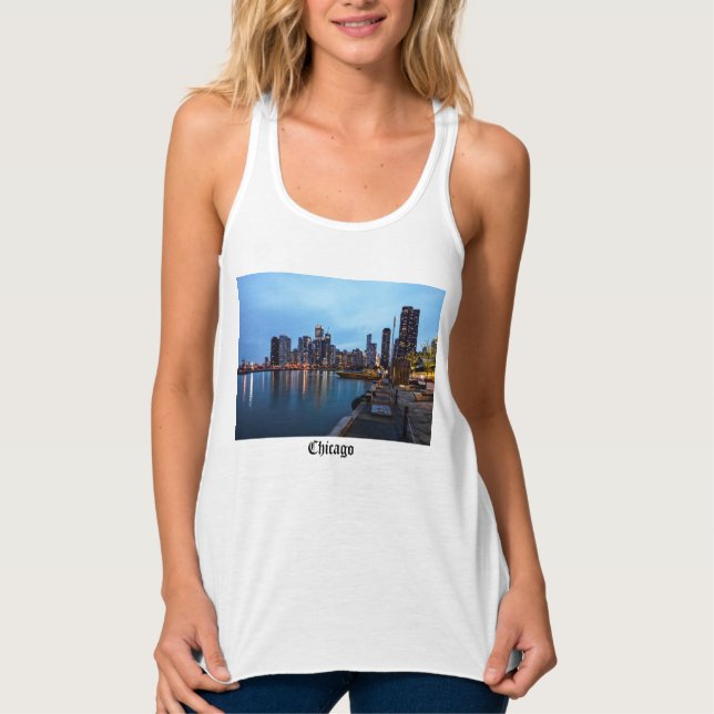 Camiseta Con Tirantes Noche en la parte superior del tanque del muelle d (Anverso)