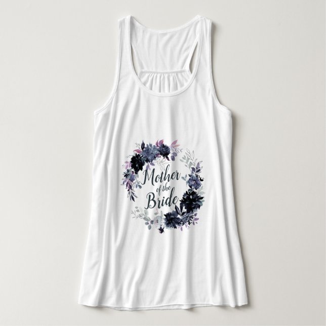 Camiseta Con Tirantes Nocturna floral Madre de la novia (Diseño del anverso)