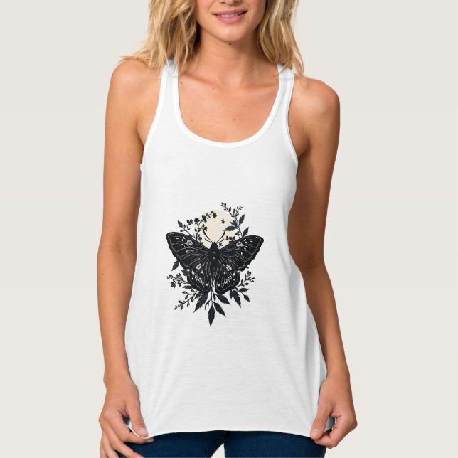 Camiseta Con Tirantes Nocturnal Blooms (Anverso)