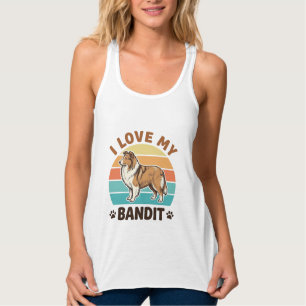 Camiseta Con Tirantes Nombre de perro personalizado diseño de amante de
