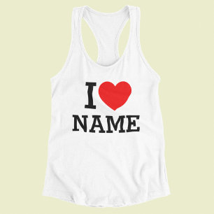 Camiseta Con Tirantes Nombre del corazón