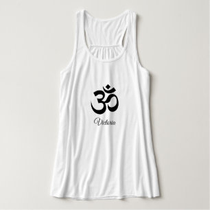 Camiseta Con Tirantes Nombre, símbolo Om Negro Bella+Canvas Yoga Tank To