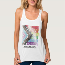 Camiseta Con Tirantes Nube de palabras de diversidad arcoíris LGBT Orgul