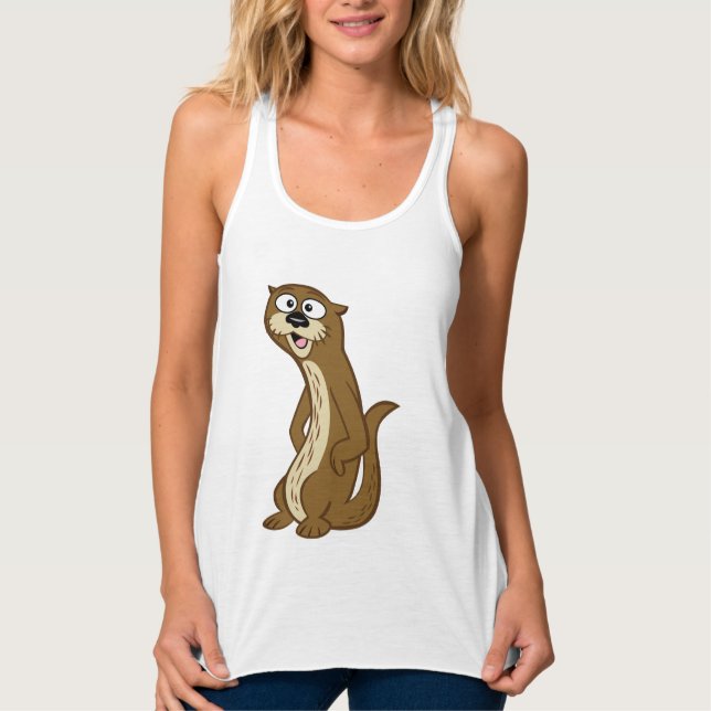 Camiseta Con Tirantes Nutria de Rick el | Reggie del guardabosques (Anverso)