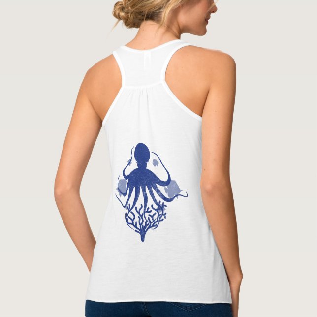 Camiseta Con Tirantes Octopus (fondo claro) (Reverso)