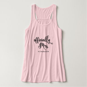 Camiseta Con Tirantes Oficialmente Sra.   Nueva novia personalizada