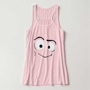 Camiseta Con Tirantes ojos blancos bonitos, juguetones y bonitos con alu