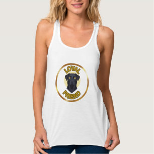 Camiseta Con Tirantes **Ojos Dorados Perro Leal – Mascota Minimalista Ne