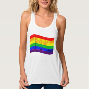 Camiseta Con Tirantes Ola de Bandera del Orgullo de Toronto