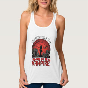 Camiseta Con Tirantes Olvidar princesa quiere ser vampiro Halloween_1
