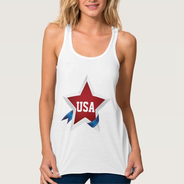Camiseta Con Tirantes Orgullo Patriótico USA (Anverso)