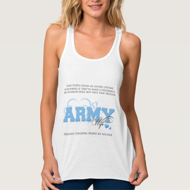 Camiseta Con Tirantes Orgullosa esposa del EJÉRCITO (Anverso)