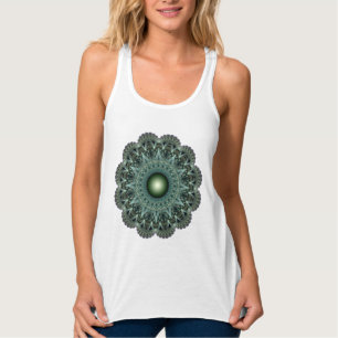 Camiseta Con Tirantes Ornamento fractal floral