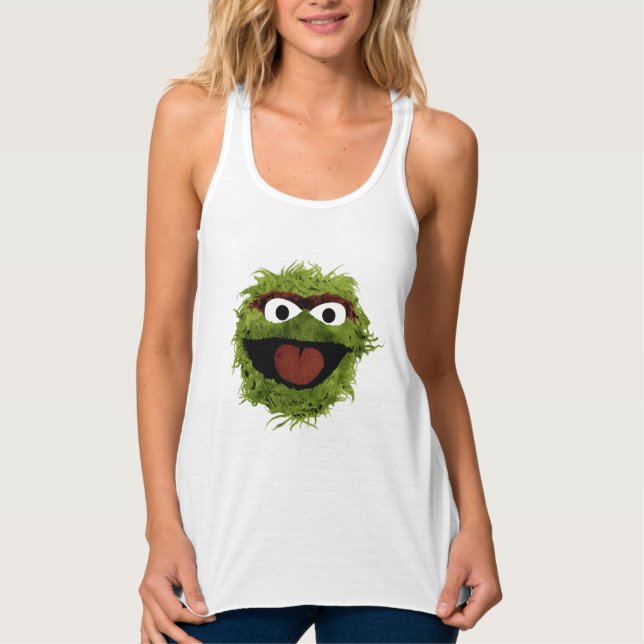 Camiseta Con Tirantes Oscar el Grouch | Tendencia acuarela (Anverso)