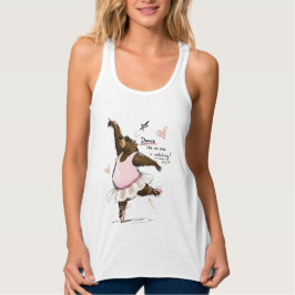 Camiseta Con Tirantes Oso de ballet divertido bailando como si nadie est