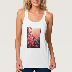Camiseta Con Tirantes Paisaje de flores de cerezo