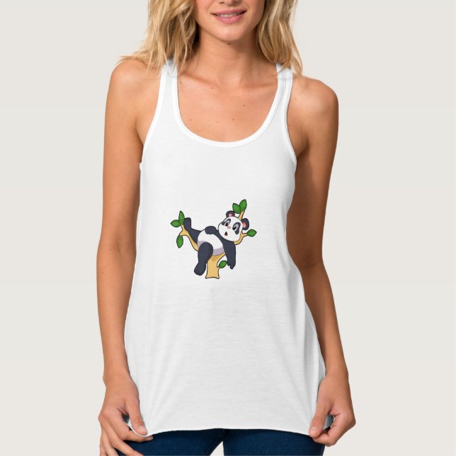 Camiseta Con Tirantes Panda on Tree (Anverso)
