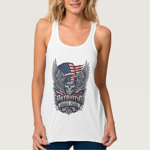Camiseta Con Tirantes Pañoleta Patriótica Rocker Old Glory Música Rock M