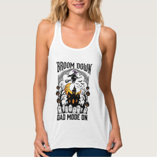 Camiseta Con Tirantes Papá Bruja Escoba de Halloween Rota Gráfico Vintag
