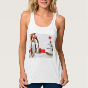 Camiseta Con Tirantes Papel espiral blanco espiral de compras de Navidad