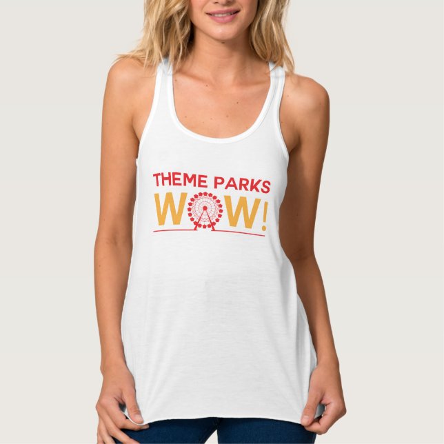 Camiseta Con Tirantes Parques temáticos ¡Wow!  ¡Guau! (Anverso)