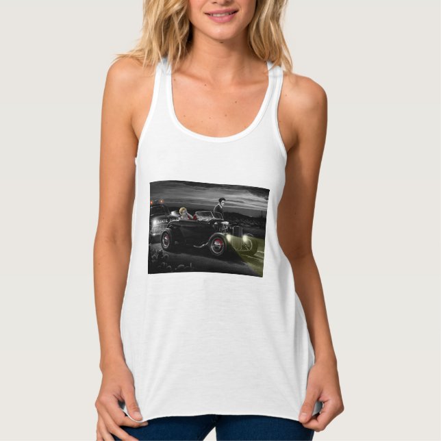 Camiseta Con Tirantes Paseo B&W de la alegría (Anverso)