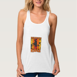 Camiseta Con Tirantes Pasos de Escoba Gratis Bruja Voladora Murciélagos 
