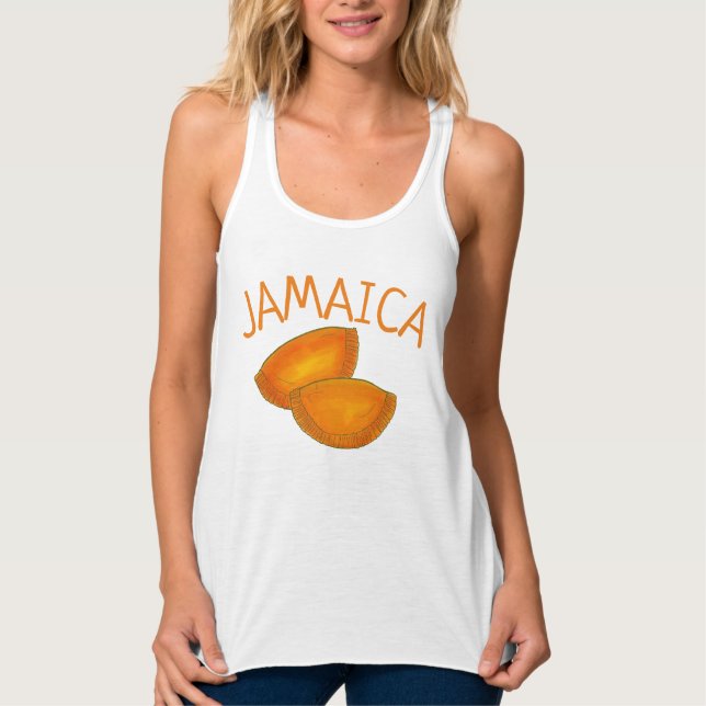 Camiseta Con Tirantes Patentes de carne jamaiquina Cocinando alimentos J (Anverso)