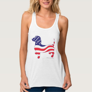 Camiseta Con Tirantes Patriotic USA Dachshund