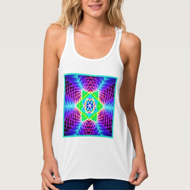 Camiseta Con Tirantes Patrón colorido y vivo (Anverso)