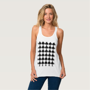 Camiseta Con Tirantes patrón de la reina negra de espadas Thunder_Cove