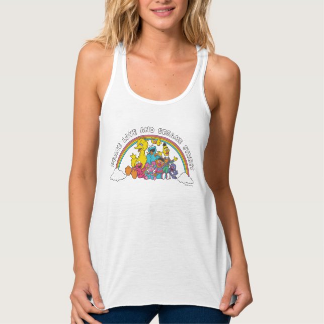 Camiseta Con Tirantes Paz, amor y Plaza Sésamo (Anverso)